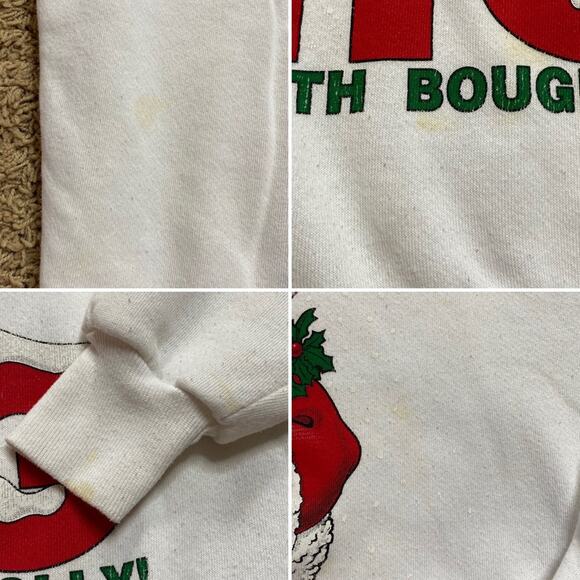 Vintage Pig Hog Christmas Jerzees Sweatshirt size XL 1990s - Picture 6 of 6